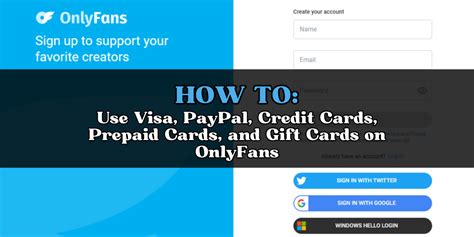 what prepaid cards work with onlyfans|Complete Guide for How to Access OnlyFans Without Card